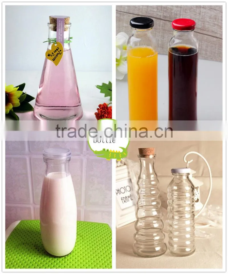 1L Clear Glass Bottle With Swing Top