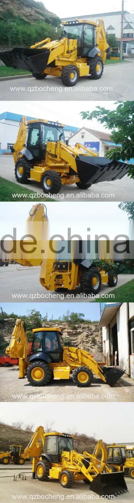 Used Backhoe Wheel Loader SAM388 With 1CBM Bucket For Sale