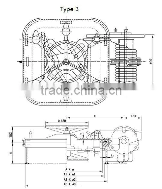 Round Steel Pressure Proof Watertight Hatch Cover