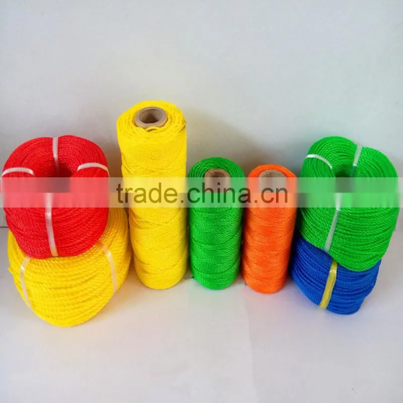 clothesline rope and polyethylene fishing twine