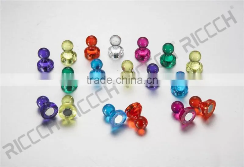 Transparent High Quality Magnetic Push Pin with Tube Package
