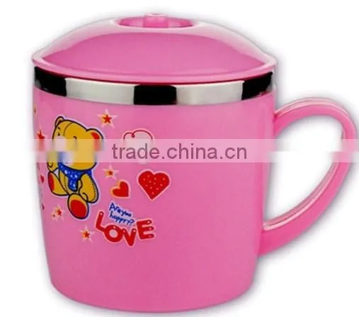 newest high quality staniless steel colorful two ear children bowl