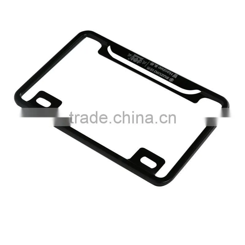 Motorcycle BLACK Aluminum License Plate Frame Bracket For MOTORCYCLE SUZUKI UNIVERSAL