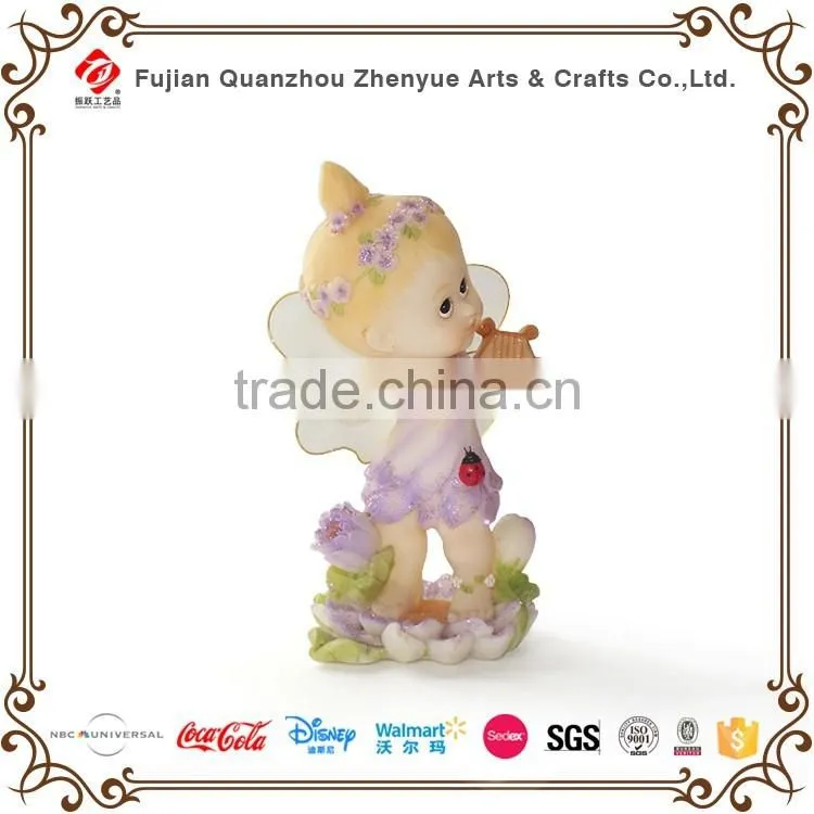 2016 polyresin material decorative music angels