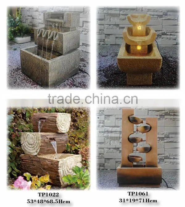 Fiberglass Urn Resin Tiered Patio Fountains