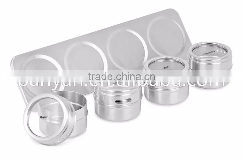 High Quality Useful Spice Stainless Steel Magnetic Cruet Condiments Spice Rack