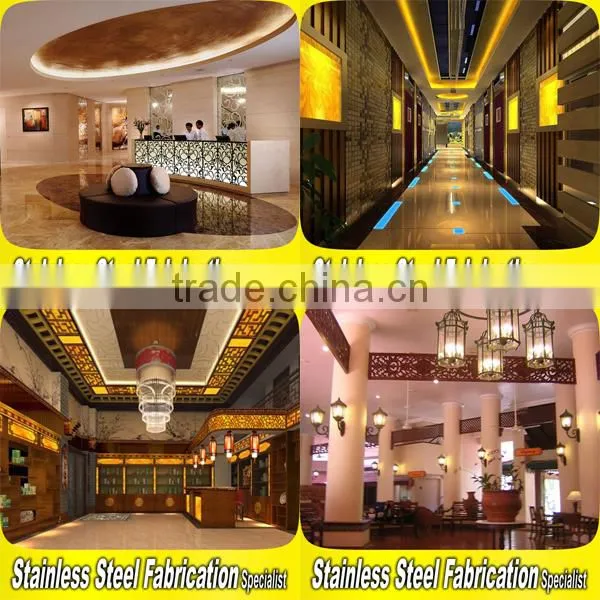 Custom Made Stainless Steel Hotel Lobby Wall Decoration