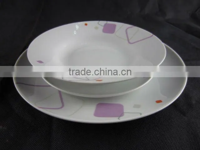 12 pcs dinnerware set with pig pattern decal