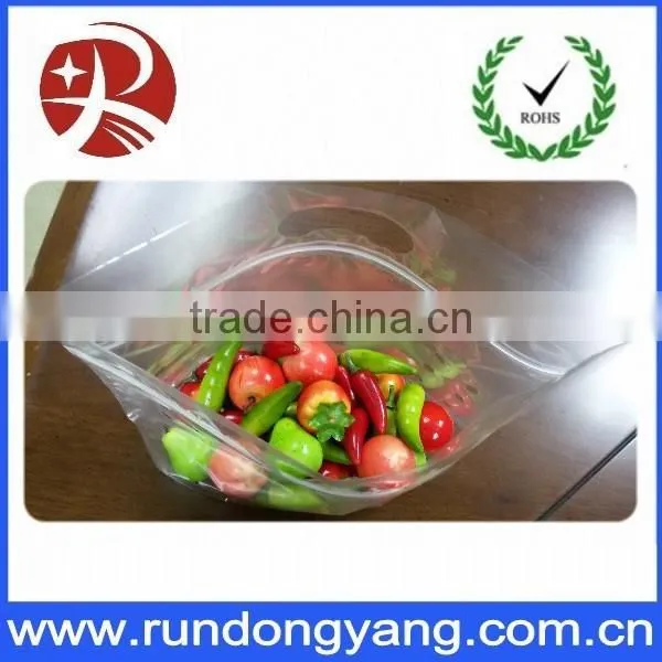 transparent plastic CPP stand up pouch bag / slider zip lock fruit bag for grape