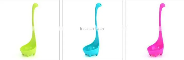 Wholesale Stock Colorful Plastic Stand Soup Spoon