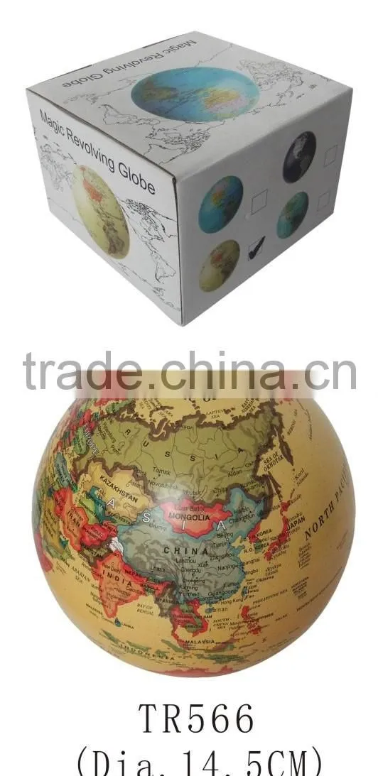 Good quality LED rotating tellurion/plastic magic revolving globe with light