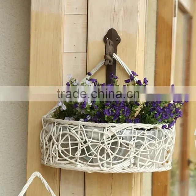 Wicker material wedding flower basket
