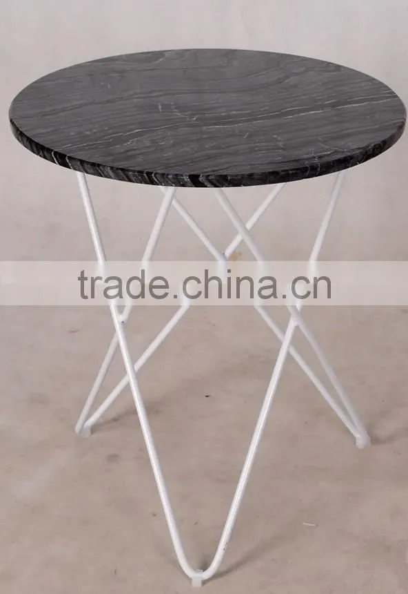 Modern style factory price metal iron coffee table with Wire U shape metal legs