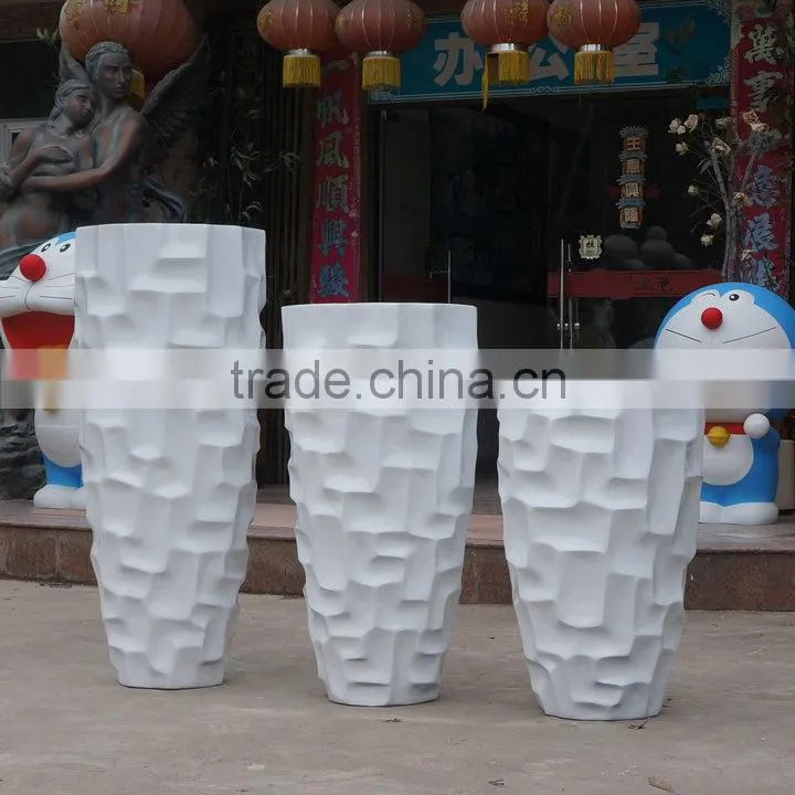 Large white frp flowerpot