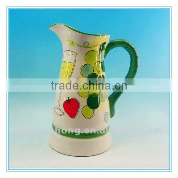 USA hot sale huge ivory DeHua ceramic pitcher with handle