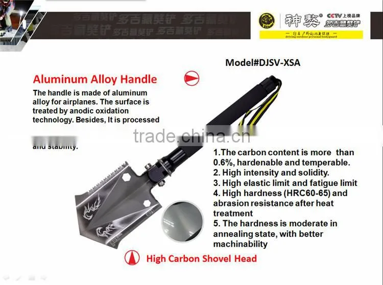 New Function Multifunction Compact Rescue Equipment Shovel Knife Saw Fire Flint