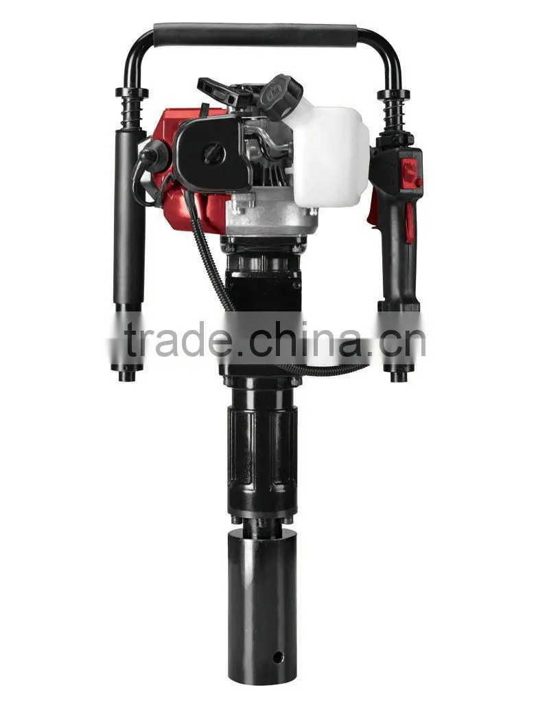 70mm Portable Petrol Hydraulic Guardrail Vibrating Fence Post Pile Driver Handheld Gasoline Power Tools