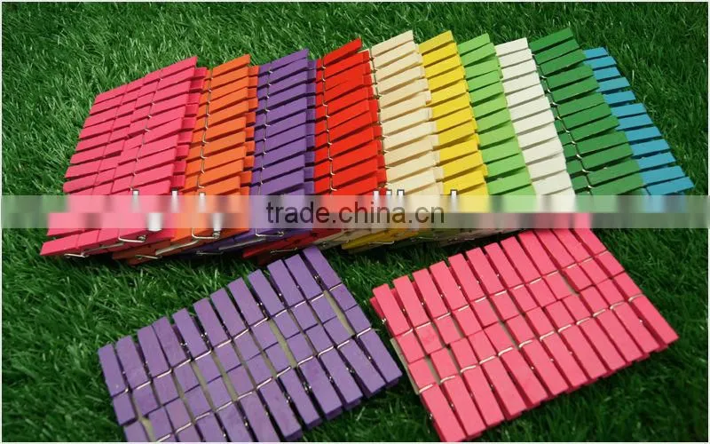 24pcs colored Craft Wooden Pegs,Clothes Pins,Clothes Pegs