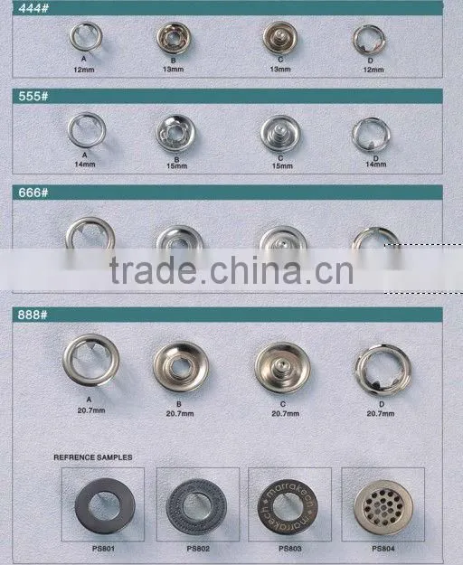 KMJ-2106 series high qulity metal prong snap buttons