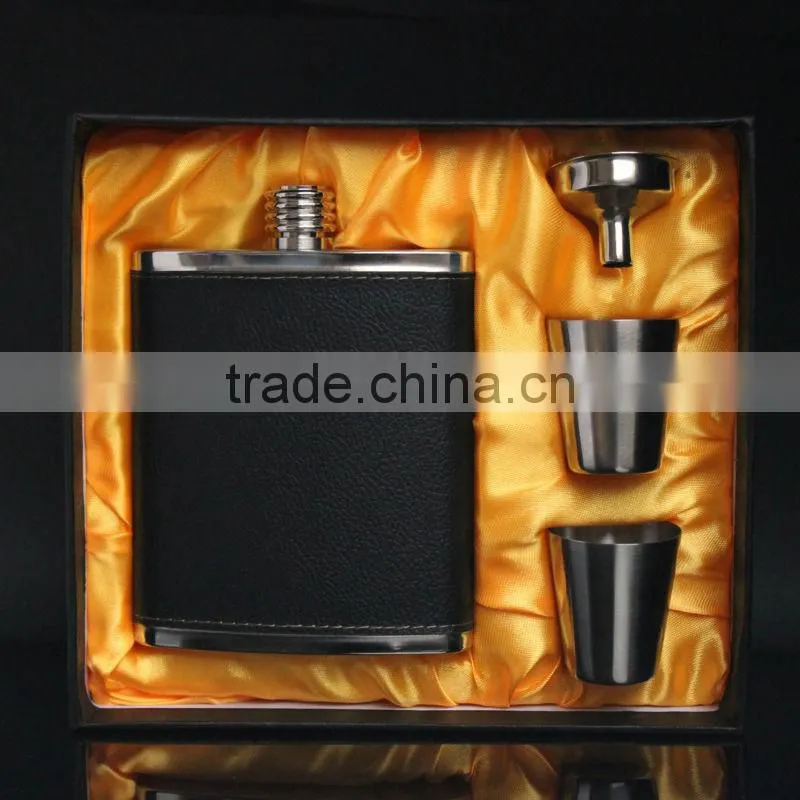 hot selling 7oz stainless steel hip flask set