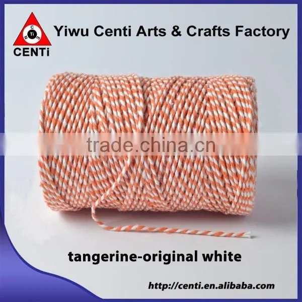 High Quality double colour original cotton gift packing rope bakers twine