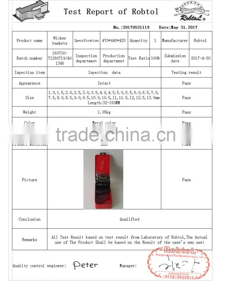25pcs nano titanium coating straight shank Hss Twist Drill Bits set Cobalt Fully Ground Bright Finish drilling Metal Forged