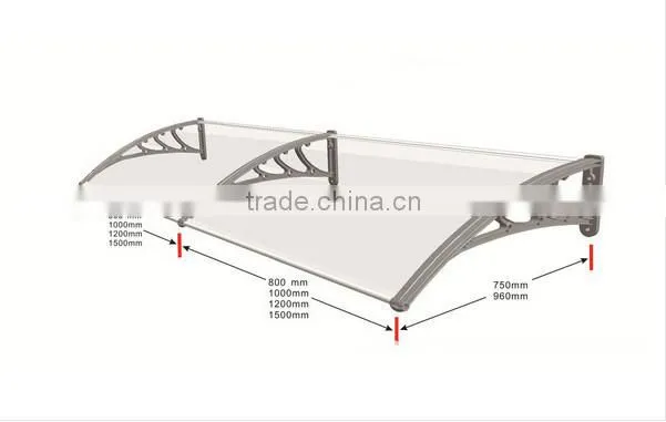 Wholesale price polycarbonate window and door canopy for free sample available