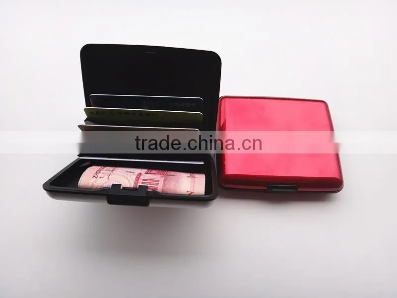 RFID Security Square Aluminum Wallet/Credit Card&Cash Holder