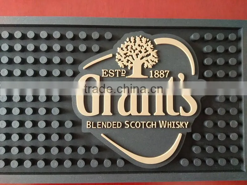 Top cool design 3d drip bar mat waterproof bar mats detail