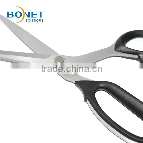 STA0017 CE qualified 10'' 4.0mm thickness titanium coating precision grinding blades nylon handle high quality tailor scissor