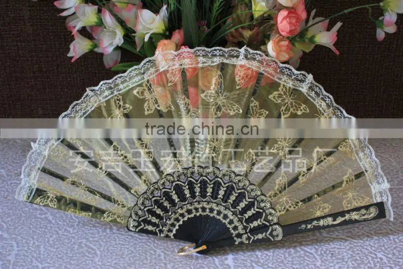 Spanish style lace plastic hand fan