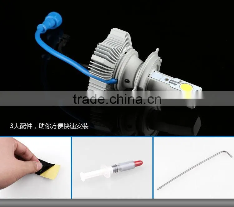 Car HID light,led headlight, 50w cree headlight H1 50W COB Chips 3600LM LED High Power H1 50W Car Fog Headlight H4 HI-LOW