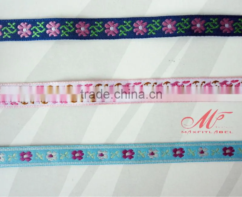 cheap custom grosgrain designer printed ribbon with logo