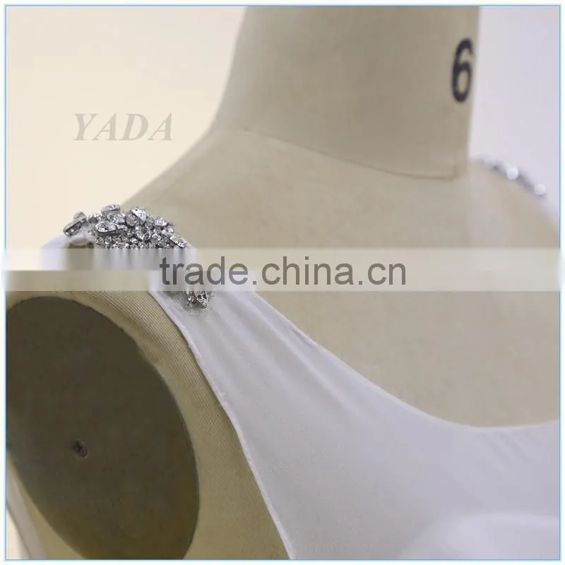 New Fashion Jewel Beaded Sleeveless Chiffon Weddings Bridesmaid Dresses Long