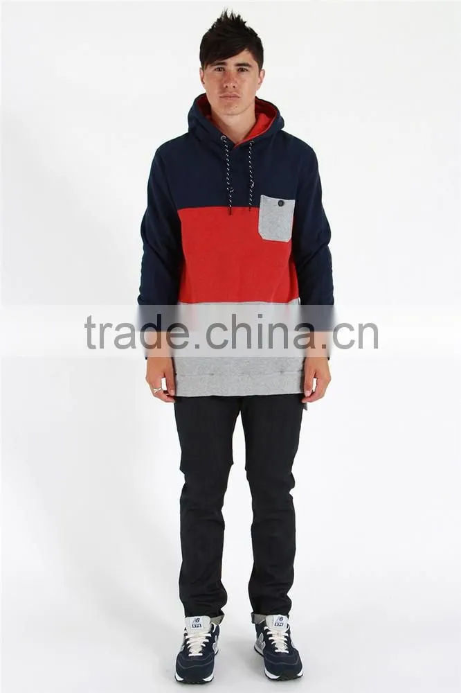Cheap long length hoodies chest pocket hoodie,hoodie multi color