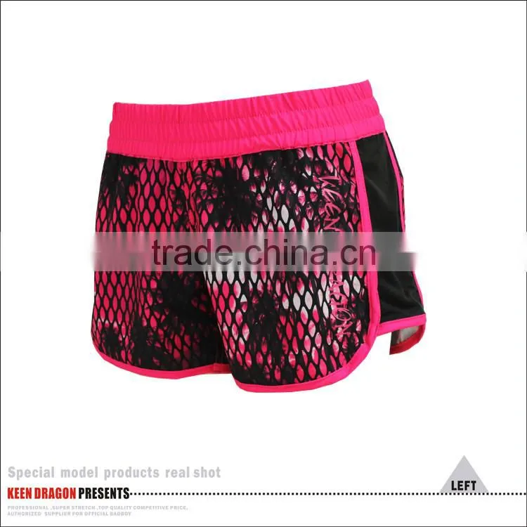 WHOLESALE WOMAN MMA SHORTS BLACK AND PINK