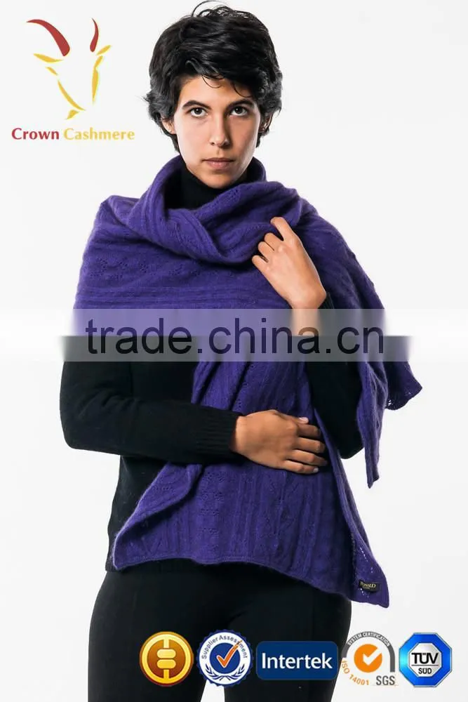 100% Pure Cashmere Cable Wrap/Shawl Pashmina Shawl/Wrap