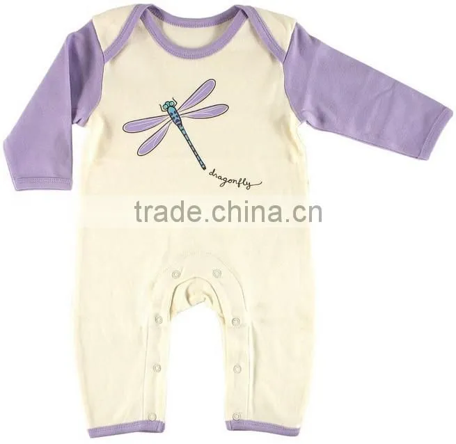 Printed autumn wear long sleeve custom infant organic cotton wholesale 1 year old babies clothes for baby