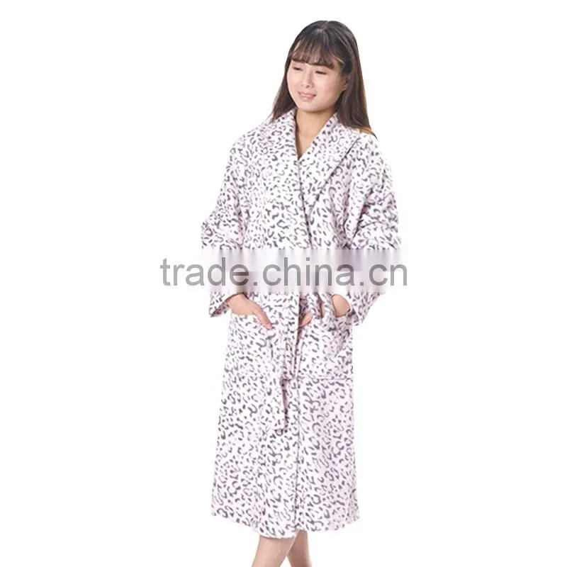 Bath Robe With Cute Pattern Printed For Women