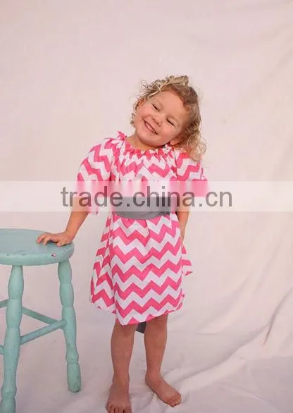 cheap kids clothes china Minnie Dress Pink Polka dots, White and Black with Applique cute custom boutique style cotton dress
