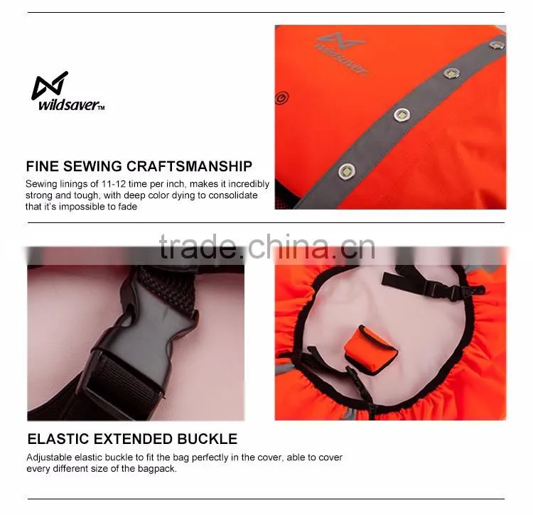 camping waterproof dry bag safety LED flashing backpack cover