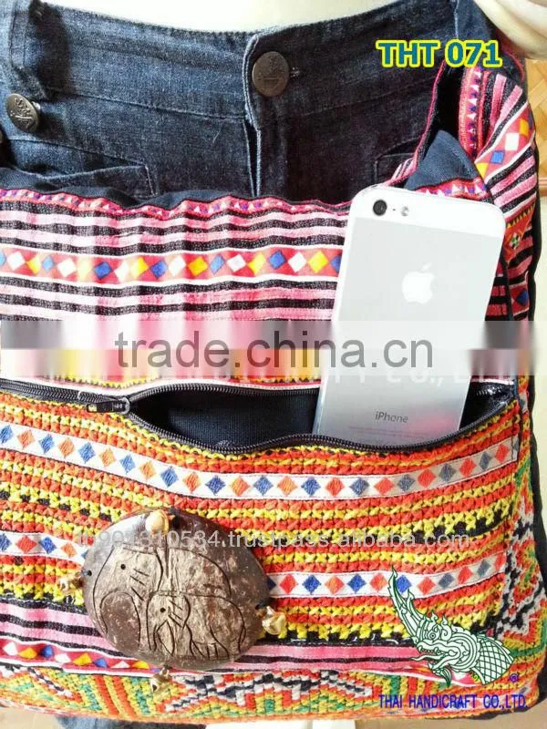 Thai Embroidered HMONG Hill Tribe Shoulder Bag Cross body Bag