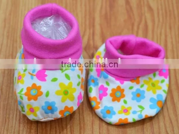 Pattened summer cotton baby girls' booties