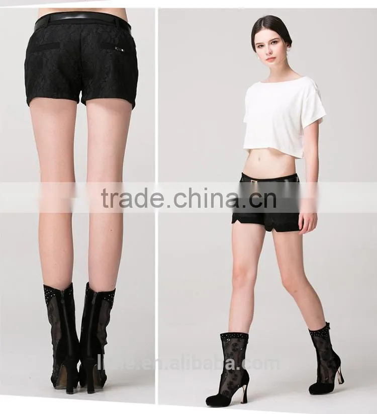 Fashionable cheap casual elastic waist new fashion short pants