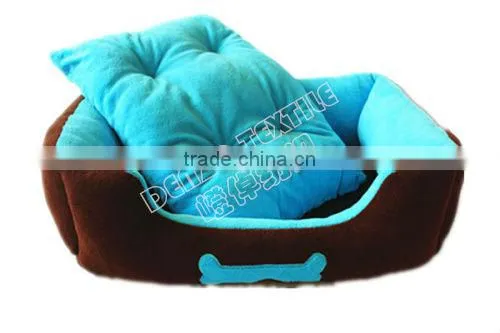 Coral Velvet dog bed