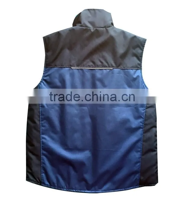 Custom no sleeve jacket for men waistcoat worker vest