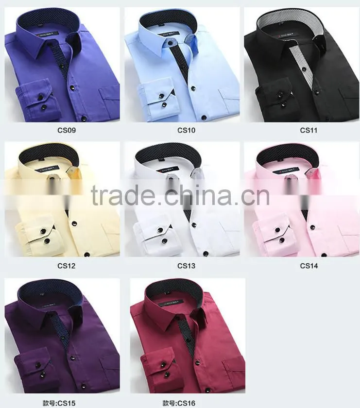 Yiwu factory competitive price customise decent formal men's busniess shirt