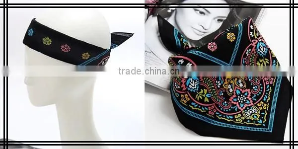 Fashion Flower Printing Cotton Ladies Handkerchief