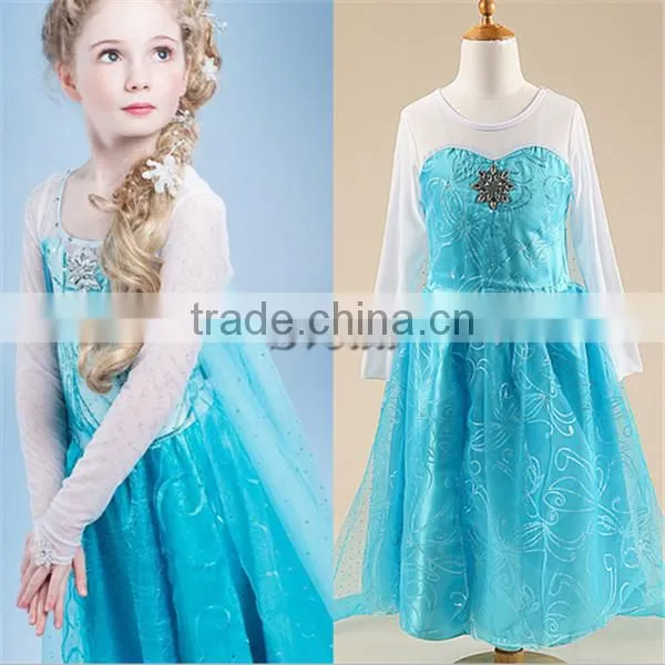 Frozen Anna Princess Dress Pretty Frozen girls Dress evening dress New Kids Wedding Party cosplay
