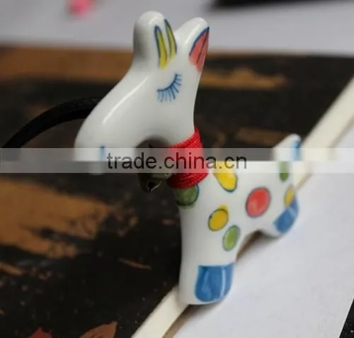 Ceramic Pendant Vintage Necklace Yiwu Sweater Pendants,Porcelain Giraffe Gift Hang Decoration Accessory